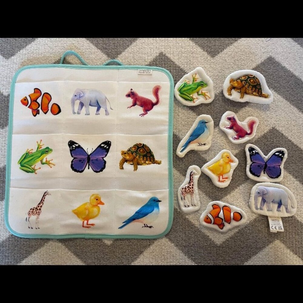 Lovevery Quilted Critter Pockets Toy